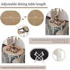GDFStudio Joyce Tavolo da Pranzo Estensibile 58 in Legno Massiccio