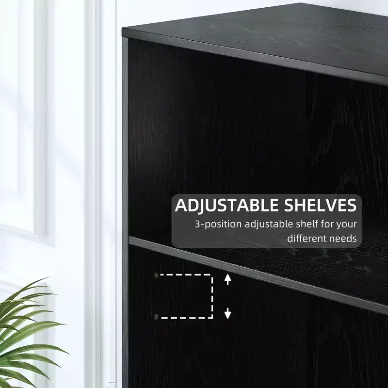 MAYEERTY Armadietto autonomo Armadietto decorativo in legno per casa, ufficio, piccoli spazi, nero, 36*31*16 pollici