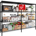 HOMDOX 4-Tier Heavy Duty Metal Storage Rack, 72W x 18D x 60H Adjustable Wire Metal Shelves for Storage, 1600LBS Free Standing Storage Shelf Units