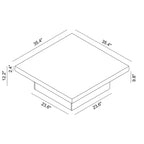 Tavolino da caffè Galano Block in legno multistrato, 35,4 L x 35,4 P x 12,2 A