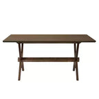 Christopher Knight Home Eleanor Tavolo da pranzo in legno 63 con base doppia a V