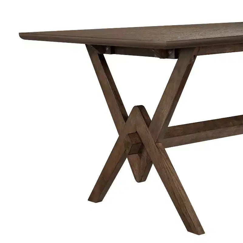 Christopher Knight Home Eleanor Tavolo da pranzo in legno 63 con base doppia a V