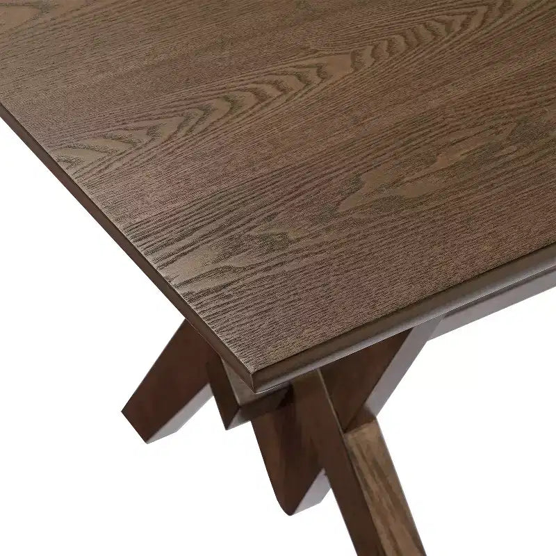 Christopher Knight Home Eleanor Tavolo da pranzo in legno 63 con base doppia a V