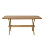 Christopher Knight Home Eleanor Tavolo da pranzo in legno 63 con base doppia a V