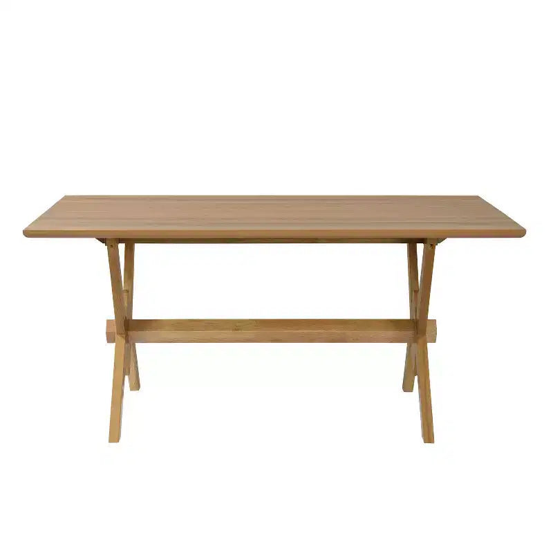 Christopher Knight Home Eleanor Tavolo da pranzo in legno 63 con base doppia a V