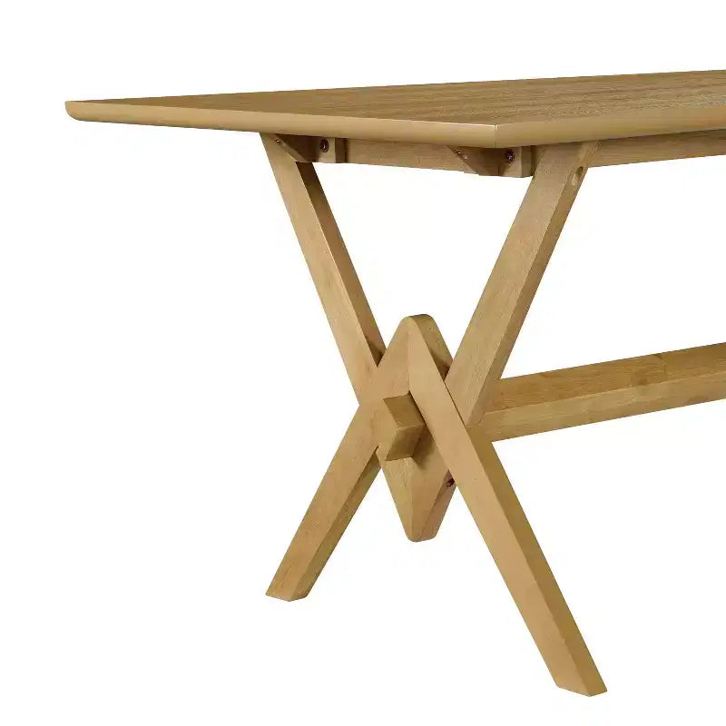 Christopher Knight Home Eleanor Tavolo da pranzo in legno 63 con base doppia a V