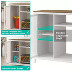 Supporto per Acquario con Prese Elettriche, Stand per Acquario in Metallo da 40-50 Galloni con Armadietto per Accessori