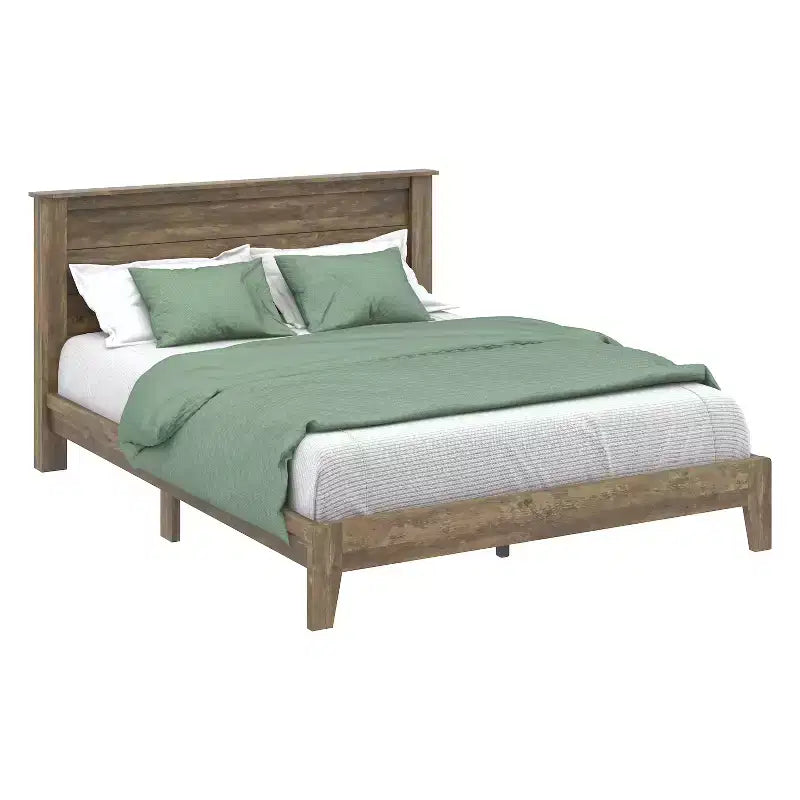 Letto Galano Queen Tiena Lencia con testiera in Rovere Nodoso