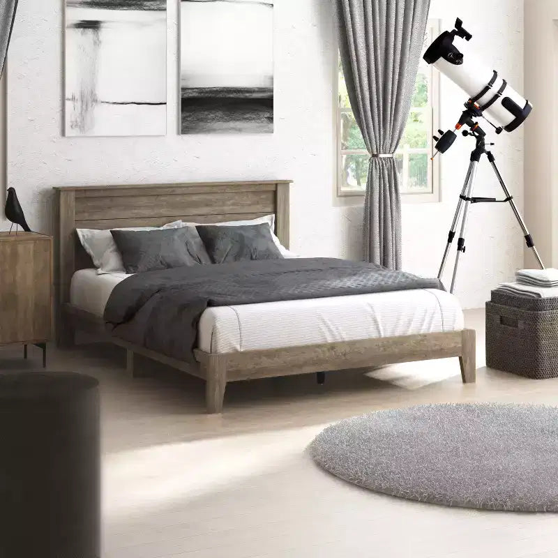 Letto Galano Queen Tiena Lencia con testiera in Rovere Nodoso