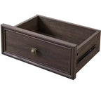Credenza Alta Moderna con Ante e Ripiani in Vetro - Madia Versatile Autoportante con Cassetto per Soggiorno, Cucina, Sala da Pranzo e Ufficio
