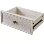 Credenza Alta Moderna con Ante e Ripiani in Vetro - Madia Versatile Autoportante con Cassetto per Soggiorno, Cucina, Sala da Pranzo e Ufficio