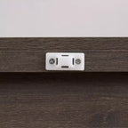 Credenza Alta Moderna con Ante e Ripiani in Vetro - Madia Versatile Autoportante con Cassetto per Soggiorno, Cucina, Sala da Pranzo e Ufficio