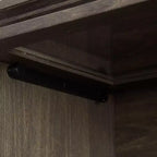 Vetrinetta in vetro a 4 ripiani, elegante vetrina espositiva con ante a ribalta in vetro, perfetta per collezionisti, espositore, libreria elegante