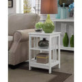 HomeStock Belmont End Table with Smooth Top Surface and Open Shelves, Transitional Storage Accent Side Table for Living Room, Bedroom or Office