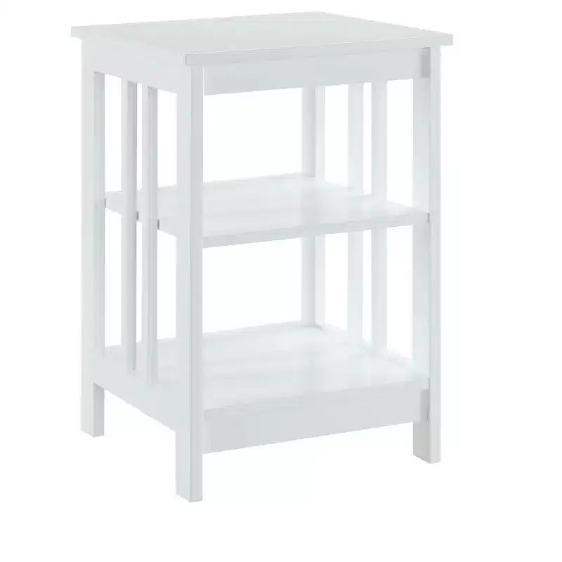 Tavolino Belmont HomeStock con piano liscio e ripiani aperti, tavolino accentuato contenitore in stile transizionale per soggiorno, camera da letto o ufficio