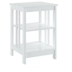 Tavolino Belmont HomeStock con piano liscio e ripiani aperti, tavolino accentuato contenitore in stile transizionale per soggiorno, camera da letto o ufficio