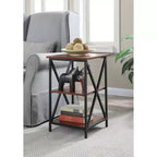 HomeStock Tavolino da Salotto Belmont in Vetro con Ripiano, Lati in Vetro Temperato Trasparente, Piano Durevole e Design Contemporaneo con Display Aperto