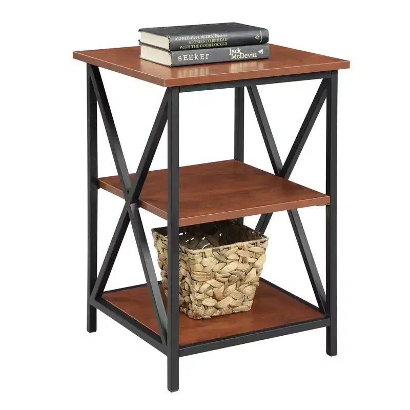 HomeStock Tavolino da Salotto Belmont in Vetro con Ripiano, Lati in Vetro Temperato Trasparente, Piano Durevole e Design Contemporaneo con Display Aperto