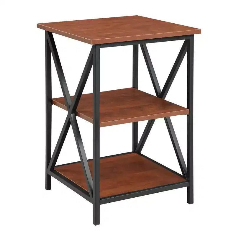 HomeStock Tavolino da Salotto Belmont in Vetro con Ripiano, Lati in Vetro Temperato Trasparente, Piano Durevole e Design Contemporaneo con Display Aperto