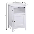 HomeStock Belmont Tavolino contenitore con ripiano e anta Shaker, tavolino d'appoggio compatto con vano nascosto e spazio aperto
