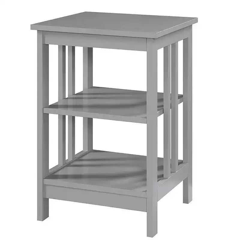 HomeStock Belmont Tavolino con ripiano liscio e due mensole aperte, tavolino d'appoggio moderno per caffè, tablet, oggetti da collezione ed essenziali di tutti i giorni