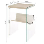 HomeStock Belmont Tavolino Finale a Tre Ripiani con Mensole Multiple, Design Aperto, Struttura Elegante e Finitura di Stile per Soggiorno o Camera da Letto