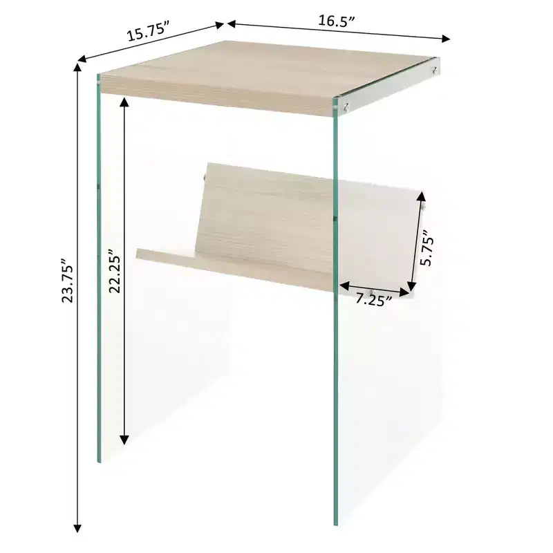 HomeStock Belmont Tavolino Finale a Tre Ripiani con Mensole Multiple, Design Aperto, Struttura Elegante e Finitura di Stile per Soggiorno o Camera da Letto