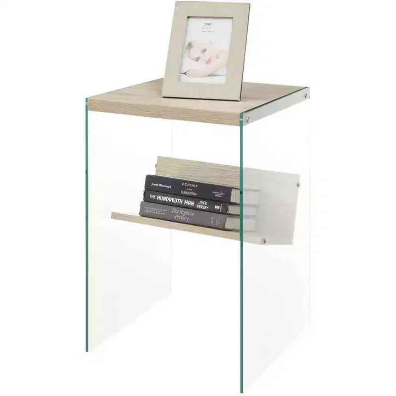 HomeStock Belmont Tavolino Finale a Tre Ripiani con Mensole Multiple, Design Aperto, Struttura Elegante e Finitura di Stile per Soggiorno o Camera da Letto
