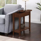 HomeStock Belmont Tavolino compatto con portariviste integrato, design a C per un facile posizionamento sul divano e un comodo utilizzo in soggiorno