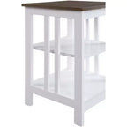 Tavolino da salotto Belmont HomeStock con piano liscio e due ripiani, costruzione in MDF, tavolino occasionale in stile transizionale per salotto o camera da letto