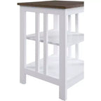 Tavolino da salotto Belmont HomeStock con piano liscio e due ripiani, costruzione in MDF, tavolino occasionale in stile transizionale per salotto o camera da letto