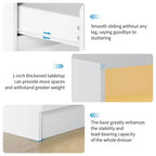 COZONY Cassettiera moderna a 6 cassetti con illuminazione ambientale, mobile contenitore con presa elettrica, cassettiera galleggiante per camera da letto