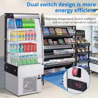 Vetrina per Pasticceria, Vetrina Refrigerata - Frigo per Pasticceria Commerciale da Banco da 249,2 litri con Porta in Vetro Temperato, Illuminazione a LED, Ripiani Regolabili, Bianco