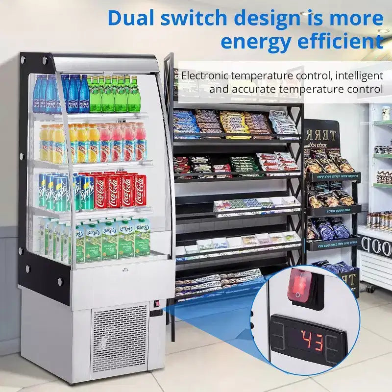 Vetrina per Pasticceria, Vetrina Refrigerata - Frigo per Pasticceria Commerciale da Banco da 249,2 litri con Porta in Vetro Temperato, Illuminazione a LED, Ripiani Regolabili, Bianco