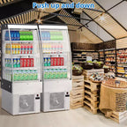 Vetrina per Pasticceria, Vetrina Refrigerata - Frigo per Pasticceria Commerciale da Banco da 249,2 litri con Porta in Vetro Temperato, Illuminazione a LED, Ripiani Regolabili, Bianco