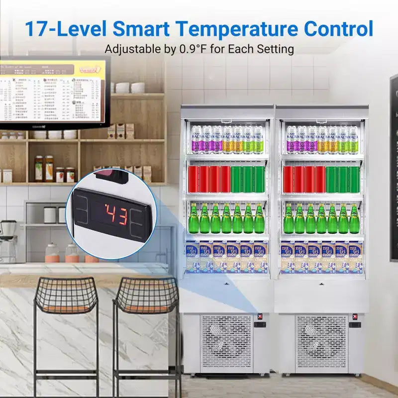 Vetrina per Pasticceria, Vetrina Refrigerata - Frigo per Pasticceria Commerciale da Banco da 249,2 litri con Porta in Vetro Temperato, Illuminazione a LED, Ripiani Regolabili, Bianco