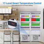 Vetrina per Pasticceria, Vetrina Refrigerata - Frigo per Pasticceria Commerciale da Banco da 249,2 litri con Porta in Vetro Temperato, Illuminazione a LED, Ripiani Regolabili, Bianco