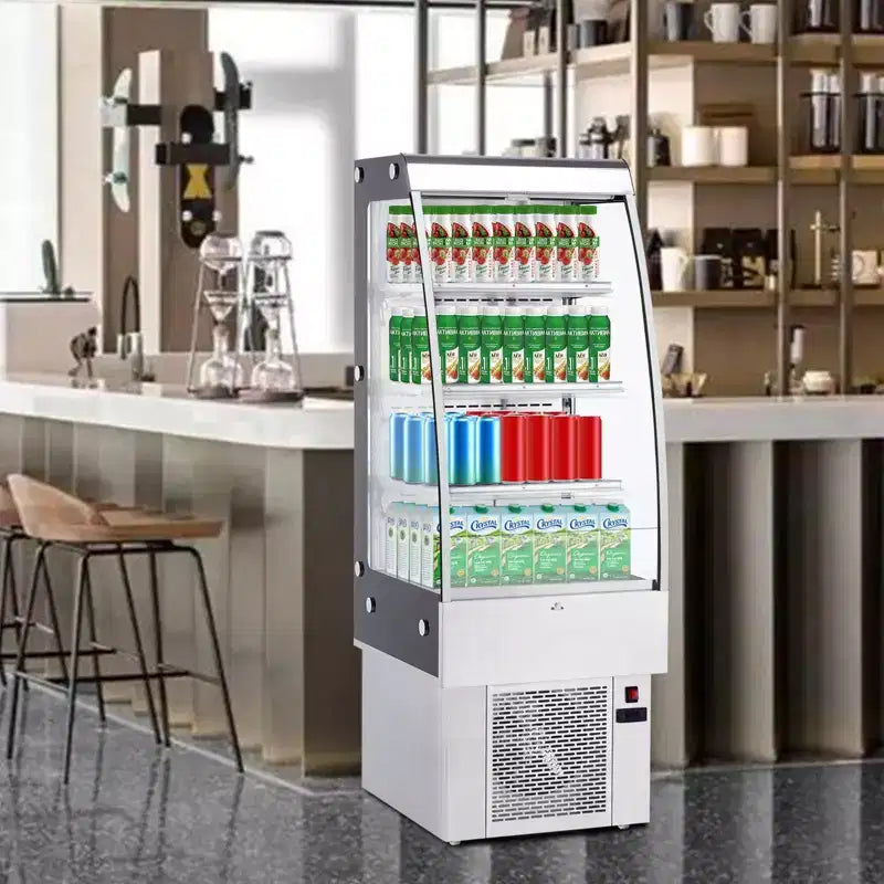 Vetrina per Pasticceria, Vetrina Refrigerata - Frigo per Pasticceria Commerciale da Banco da 249,2 litri con Porta in Vetro Temperato, Illuminazione a LED, Ripiani Regolabili, Bianco
