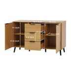 Homy Casa Credenza/Buffet Moderna da 120 cm con Spazio Contenitore e 3 Cassetti, Rovere