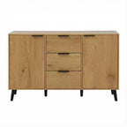 Homy Casa Credenza/Buffet Moderna da 120 cm con Spazio Contenitore e 3 Cassetti, Rovere