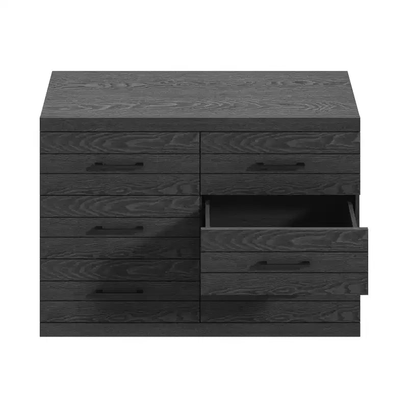 Cassettiera Galano Hamsper a 6 cassetti (Interlock) - Quercia Grigio Scuro