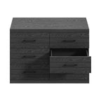 Cassettiera Galano Hamsper a 6 cassetti (Interlock) - Quercia Grigio Scuro
