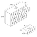 Cassettiera Galano Hamsper a 6 cassetti (Interlock) - Quercia Grigio Scuro