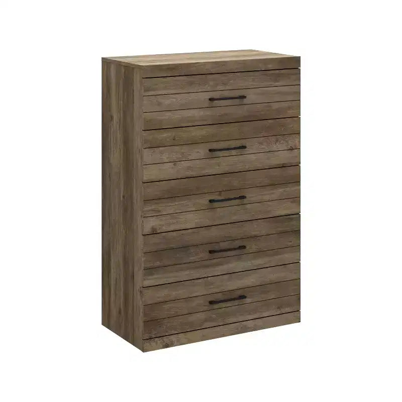 Cassettiera a 5 cassetti Galano Hamsper (interblocco) - Rovere nodoso
