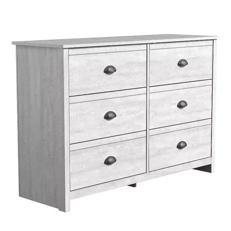 Cassettiera Galano Geodarno a 6 cassetti (Interlock) - Quercia Grigio Polveroso