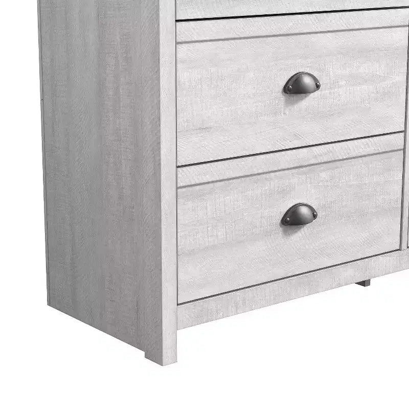 Cassettiera Galano Geodarno a 6 cassetti (Interlock) - Quercia Grigio Polveroso