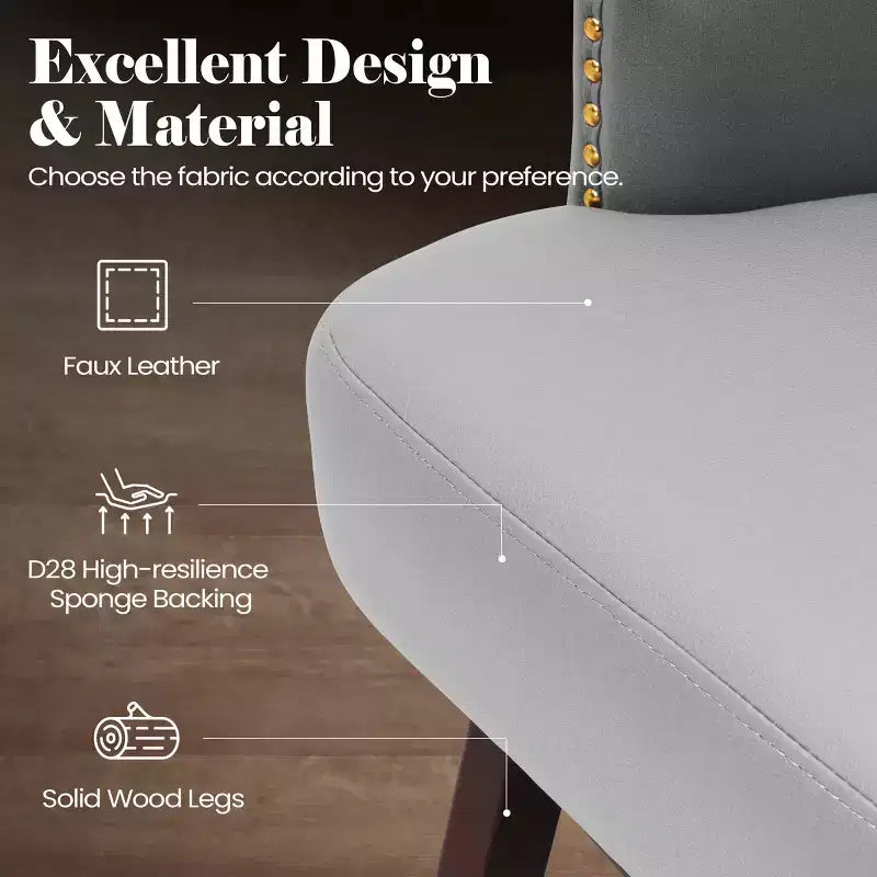 Crestlive Products Set di 2 Sgabelli da Bar Alti 76 cm con Schienale, Comode Sedie Girevoli d'Accento