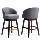 Crestlive Products Set di 2 Sgabelli da Bar Alti 76 cm con Schienale, Comode Sedie Girevoli d'Accento