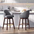 Crestlive Products 30 Inch Bar Height Set of 2 Bar Stools with Back Tall Barstools Comfortable Swivel Accent Chair