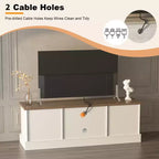 Mobile TV moderno per TV fino a 65'', Centro di intrattenimento in legno con armadietto, Tavolo console TV multimediale moderno per soggiorno camera da letto